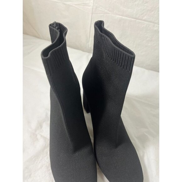 MIA Erika Fly Knit Booties Dress Boots Black - Picture 7 of 14